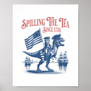 Póster Derramando El Té Desde 1773 Cita Linda