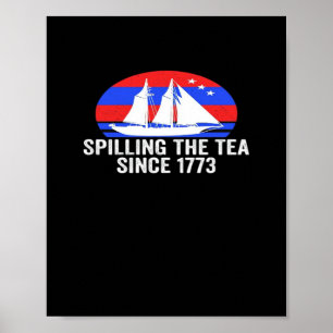 Póster Derramando el té desde el clásico de 1773