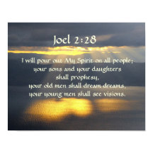 Derramaré mi espíritu Joel 2 28, la Biblia Verse