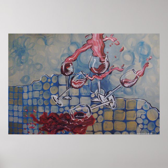 Póster Derrame de vino (Frente)