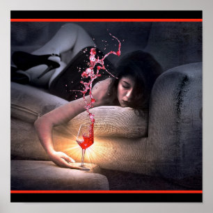 Póster Derrame de vino