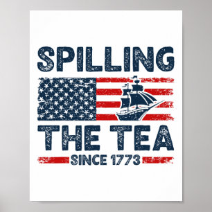 Póster Derrame El Té Desde 1773 Hombres Mujeres Niños Gra