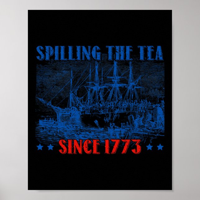 Póster Derrame El Té Desde El Infierno De Julio De 1773 (Frente)