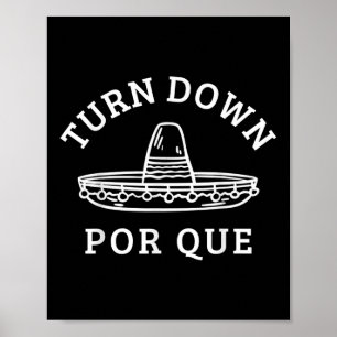 Póster Derriba por qué gracioso Fiesta mexicano Cinco De 