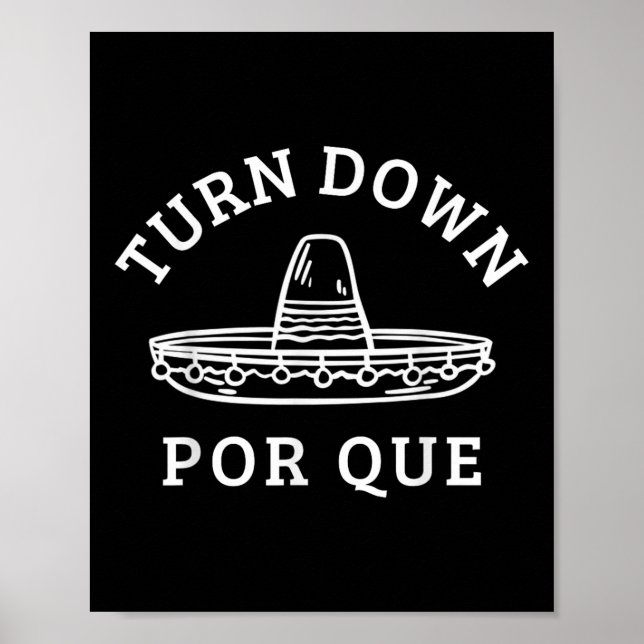 Póster Derriba por qué gracioso Fiesta mexicano Cinco De  (Frente)