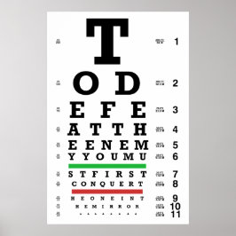 Póster Derrotar La Carta De Ojos Del Enemigo