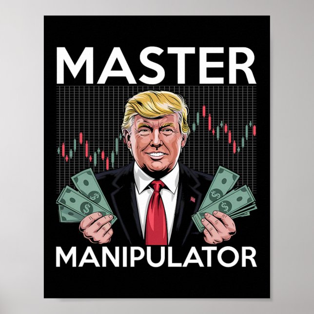 Póster Derrumbe del mercado de valores del arancel de Tru (Frente)