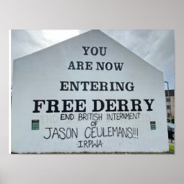 Póster Derry/Londonderry Irlanda del Norte Europa