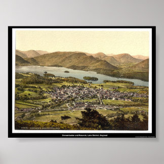 Póster Derwentwater y Keswick, distrito Lake, Inglaterra