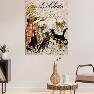 Póster Des Chats por Theophile Steinlen
