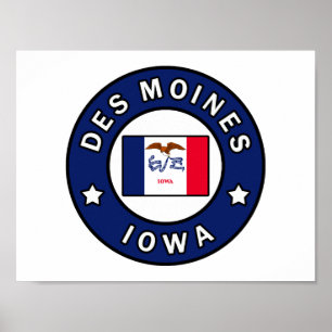 Póster Des Moines Iowa