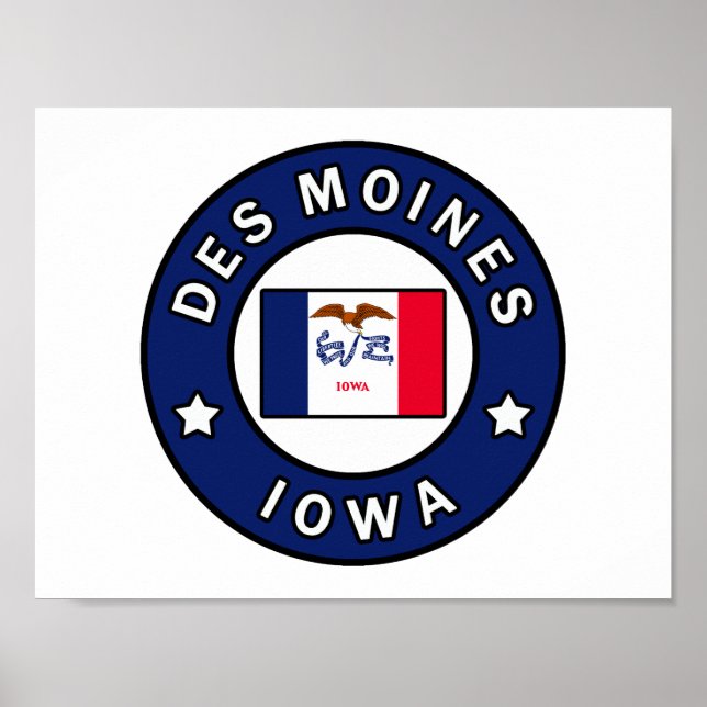 Póster Des Moines Iowa (Frente)