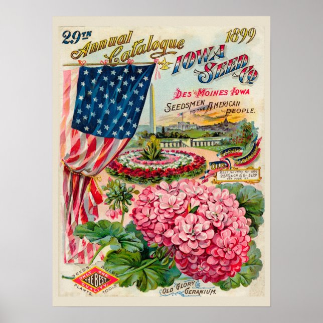 Póster Des Moines, Iowa 1899 (Frente)