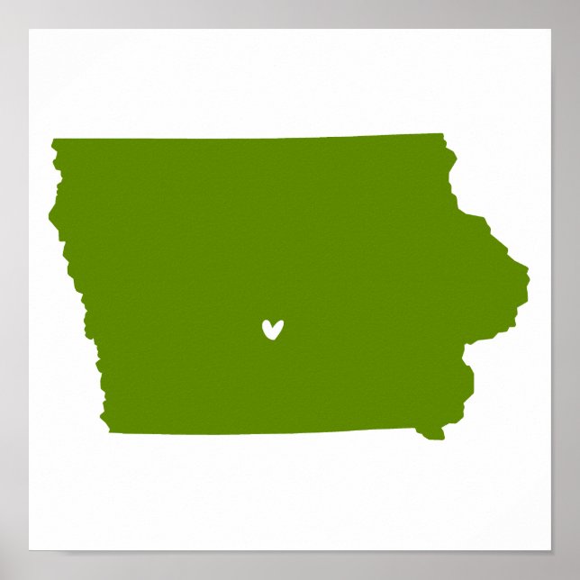 Póster Des Moines, Iowa Love (Frente)