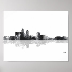 PÓSTER DES MOINES, IOWA SKYLINE