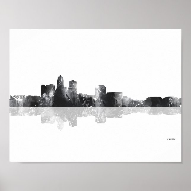 PÓSTER DES MOINES, IOWA SKYLINE (Frente)