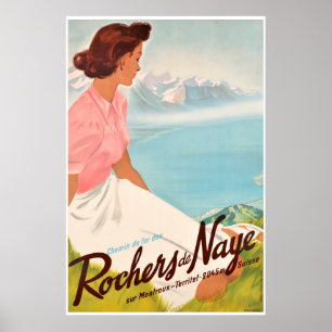 Póster DES Rochers de Naye, sur Montreux de Chemin de