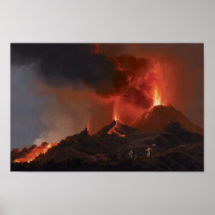 Póster DES Vesuvs de Nächtlicher Ausbruch