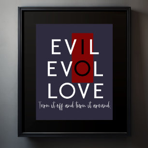 Póster Desactivar el amor del interruptor oculto del mal