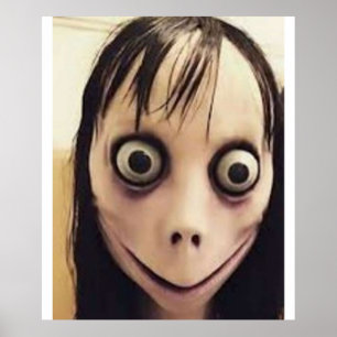 Póster Desafío de creepy Momo Reddit