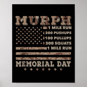 Póster Desafío de entrenamiento Murph 2021 Memorial Ameri