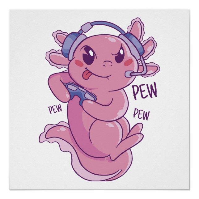 Póster Desafío de juego de Axolotl Blast (Anverso)