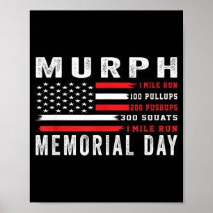 Póster Desafío de Murph entrenamiento de Memorial Day ame