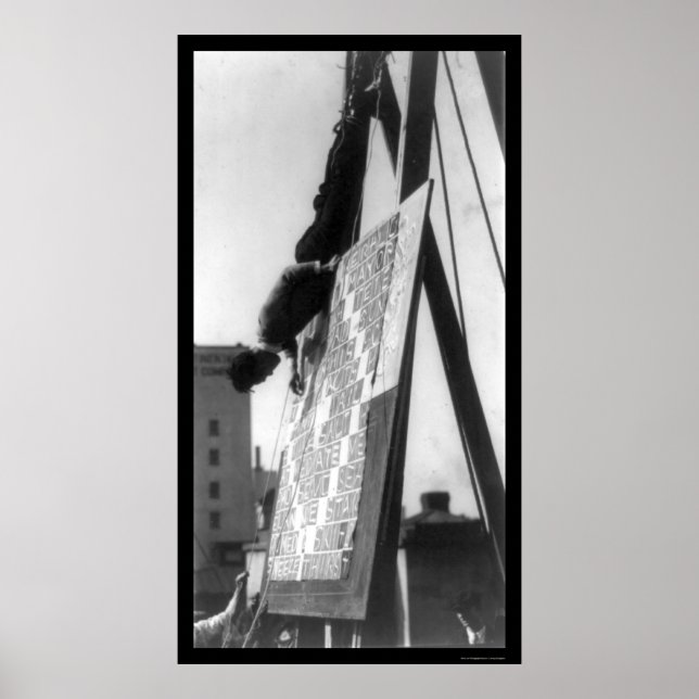 Póster Desafío de rompecabezas de crudos de 1925 (Frente)