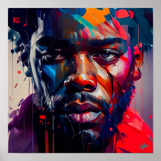 Póster desafío del hombre negro (Frente)