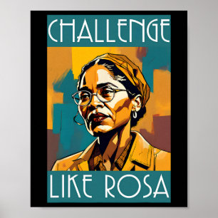 Póster Desafío del Mes de la Historia Negra Como Rosa Líd