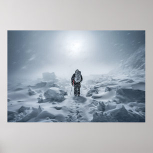 Póster Desafío frío extremo al aire libre Exploración de
