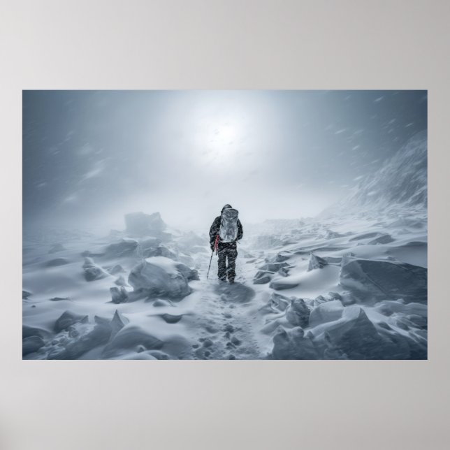 Póster Desafío frío extremo al aire libre Exploración de  (Frente)