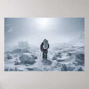 Póster Desafío frío extremo al aire libre Exploración de