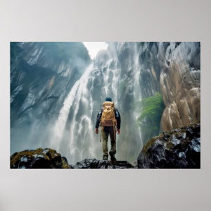 Póster Desafío Mundial Aventura Explorar la Naturaleza