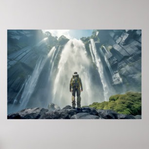 Póster Desafío Mundial Aventura Explorar la Naturaleza