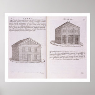 Póster Desarrollo de la vivienda, de "Della Architettura"