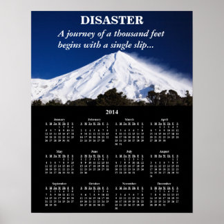 Póster Desastre del calendario desmotivacional de 2014