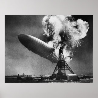 Póster Desastre del Dirigible Hindenburg, Luftschiff Zepp