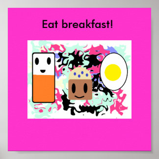 Póster "¡Desayunar!"