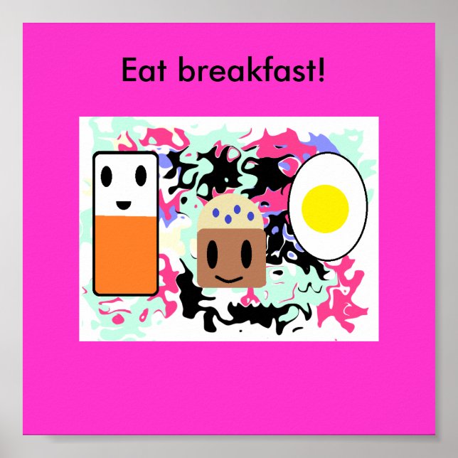 Póster "¡Desayunar!" (Frente)