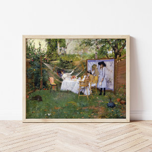 Póster Desayuno al aire libre   William Merritt Chase