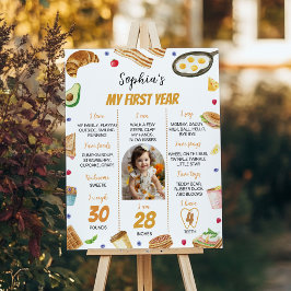 Póster Desayuno Bruch 1er cumpleaños Foto hito