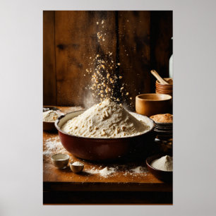 Póster Desayuno Clásico de Tostada con Mantequilla y Nara