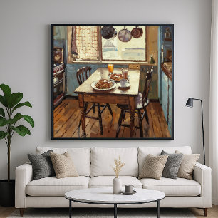Póster Desayuno de cocina - Estilo de Impresionismo pinto