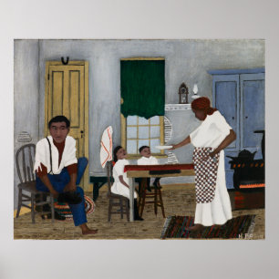 Póster Desayuno de la mañana del domingo, pintura famosa