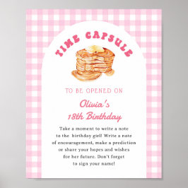 Póster Desayuno de panqueques Primer Rótulo de la cápsula