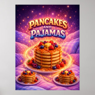 Póster Desayuno de tortita cósmica
