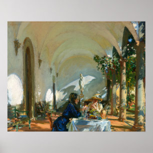Póster Desayuno en la Logia, Sargent 1910