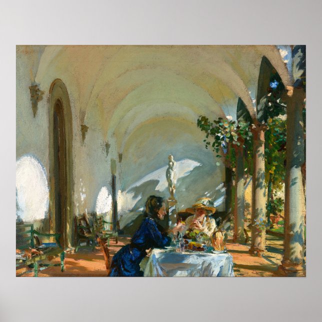 Póster Desayuno en la Logia, Sargent 1910  (Frente)