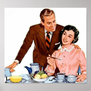 Póster Desayuno encantador